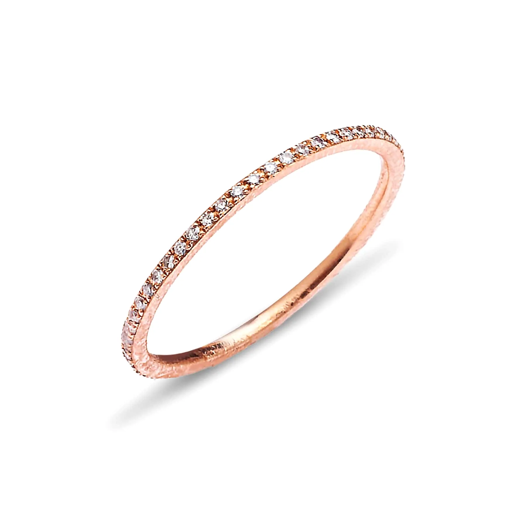 14K Gold and Diamond Eternity Stacking Rings