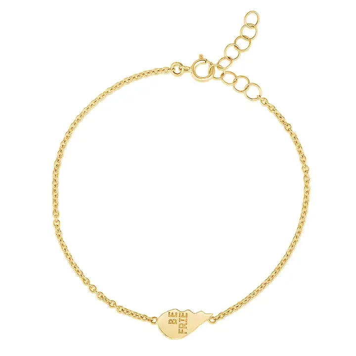 18k/ 925 Vermeil Best Friends Heart Bracelet