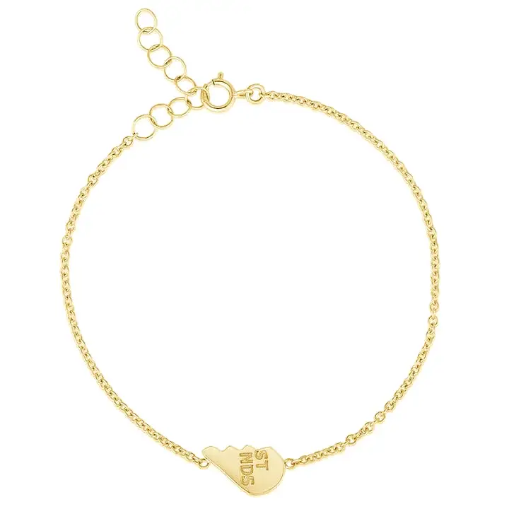 18k/ 925 Vermeil Best Friends Heart Bracelet