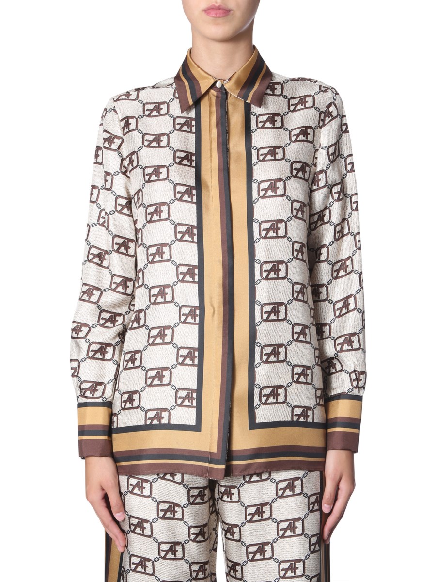 ALBERTA FERRETTI    LOGO STORY TWILL SHIRT