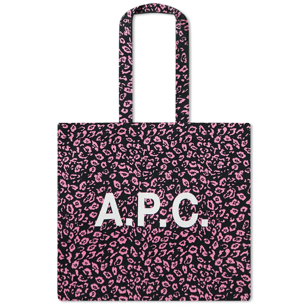 A.P.C. Diane Leopard Large ToteDark Navy