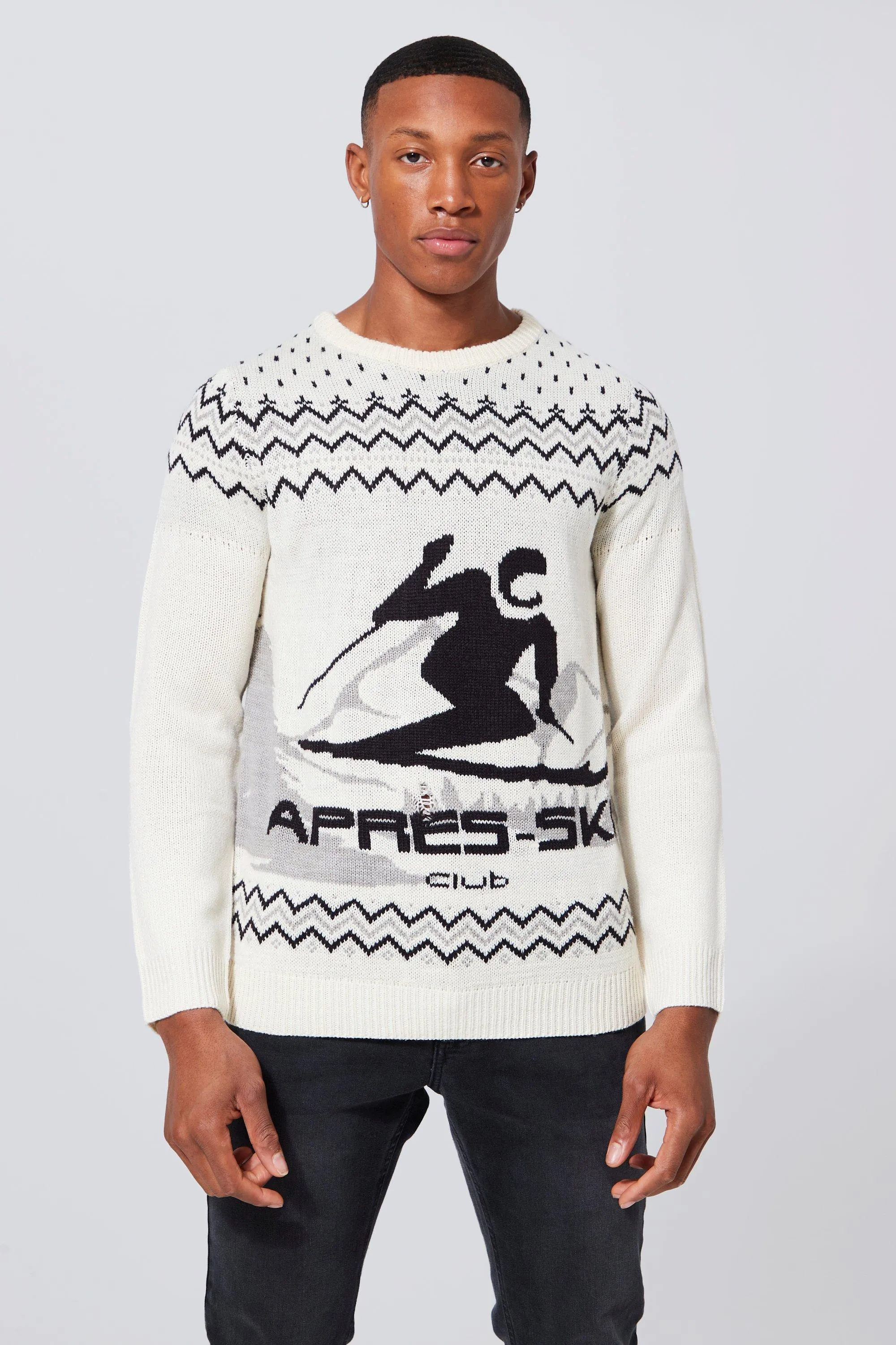 Apres Ski Christmas Jumper | boohooMAN UK