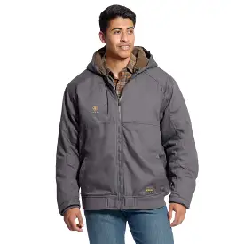 'Ariat' Rebar DuraCanvas Sherpa Lined Jacket - Grey