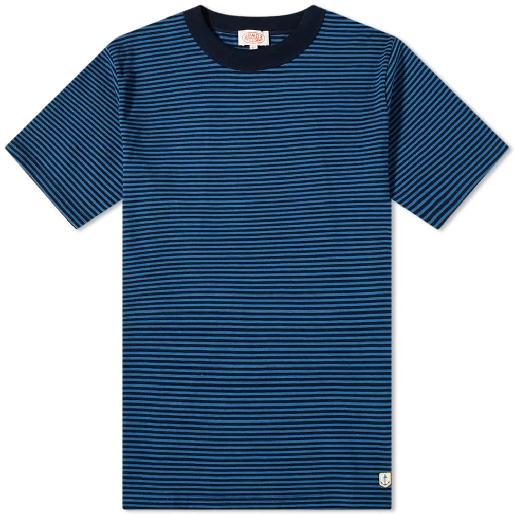 Armor-Lux Stripe Crew TeeRich Navy & Stewart Blue