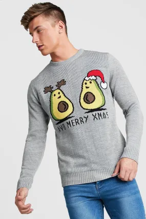 Avo Merry Christmas Jumper | boohooMAN UK