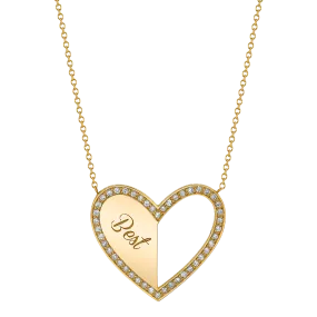 Best Friend Heart Necklaces (Set of 2)