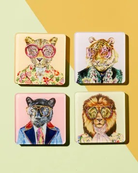 Big Cats Coasters (Set of 4)