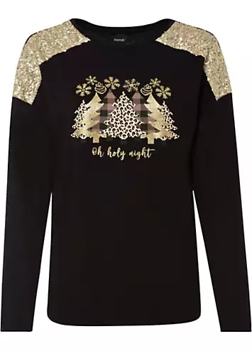 bonprix Sparkly Christmas Jumper | Kaleidoscope