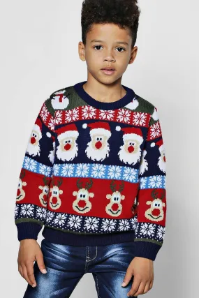 Boys Christmas Repeat Sweater