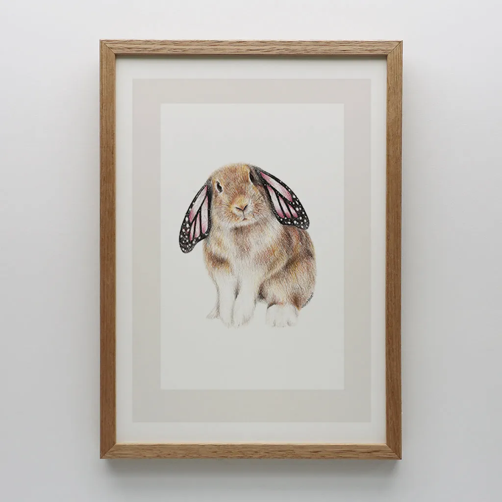 Butterfly Bunny Print