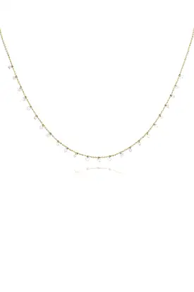 Celeste 24 Floating Diamond Necklace in Yellow Gold