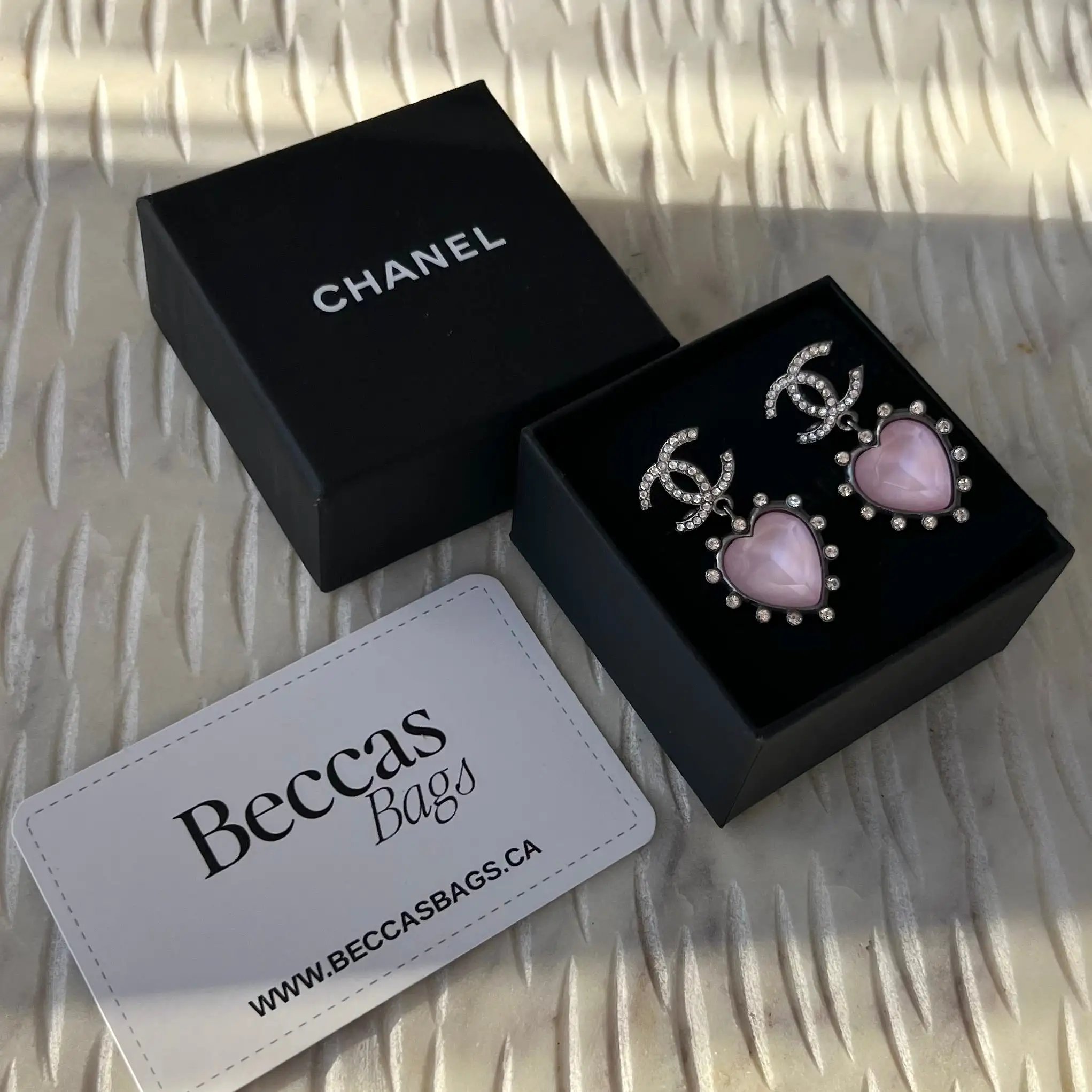 Chanel CC Heart Earrings