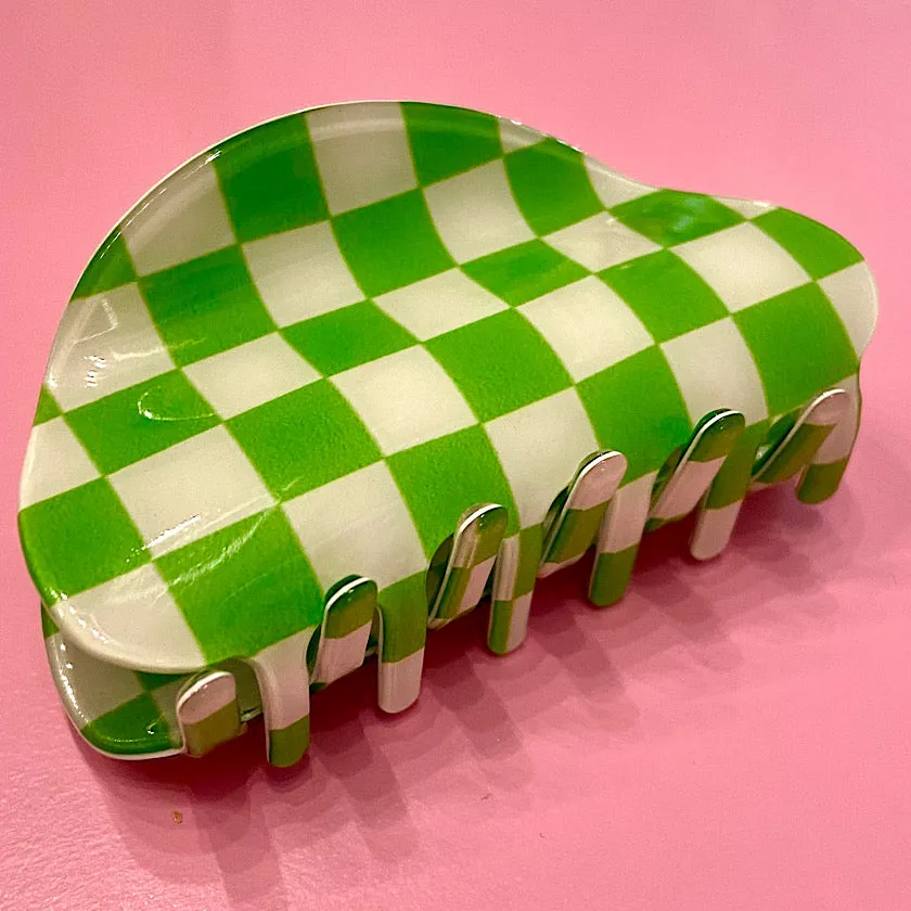 Checkered Hair Clip