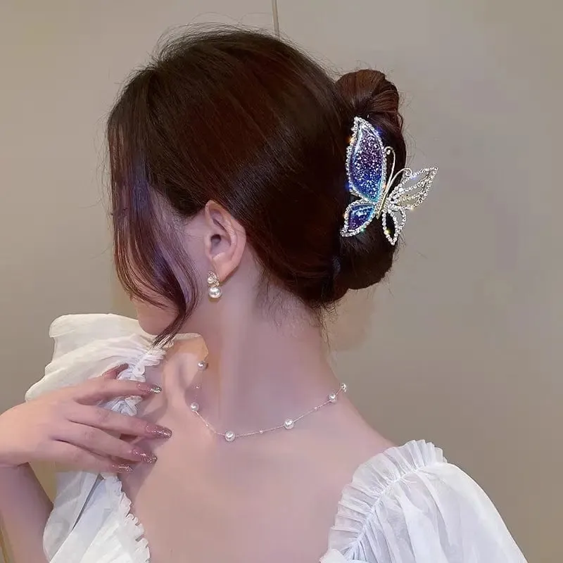 Crystal Butterfly Princess Claw Clip Hair Clip