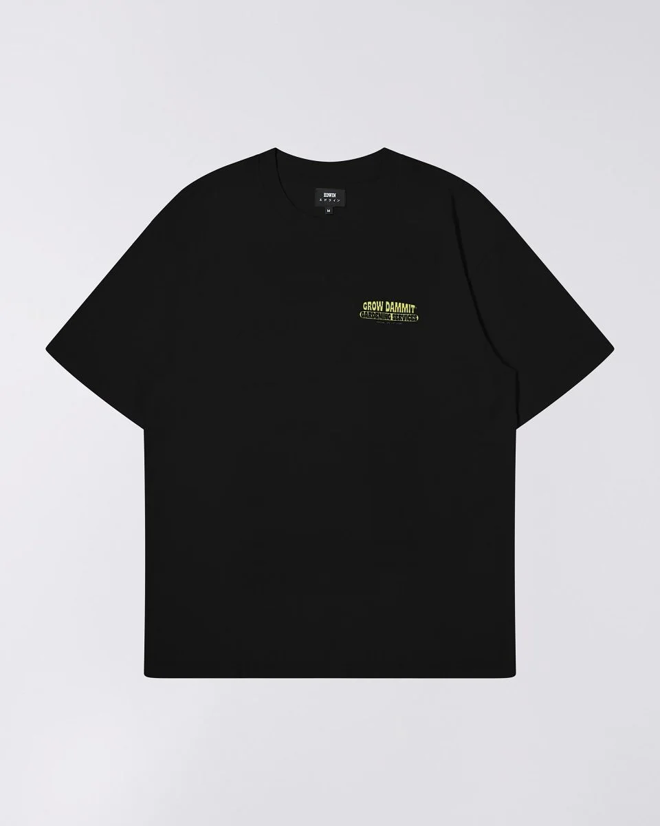 EDWIN GARDENING SERVICES t-shirt - BLACK