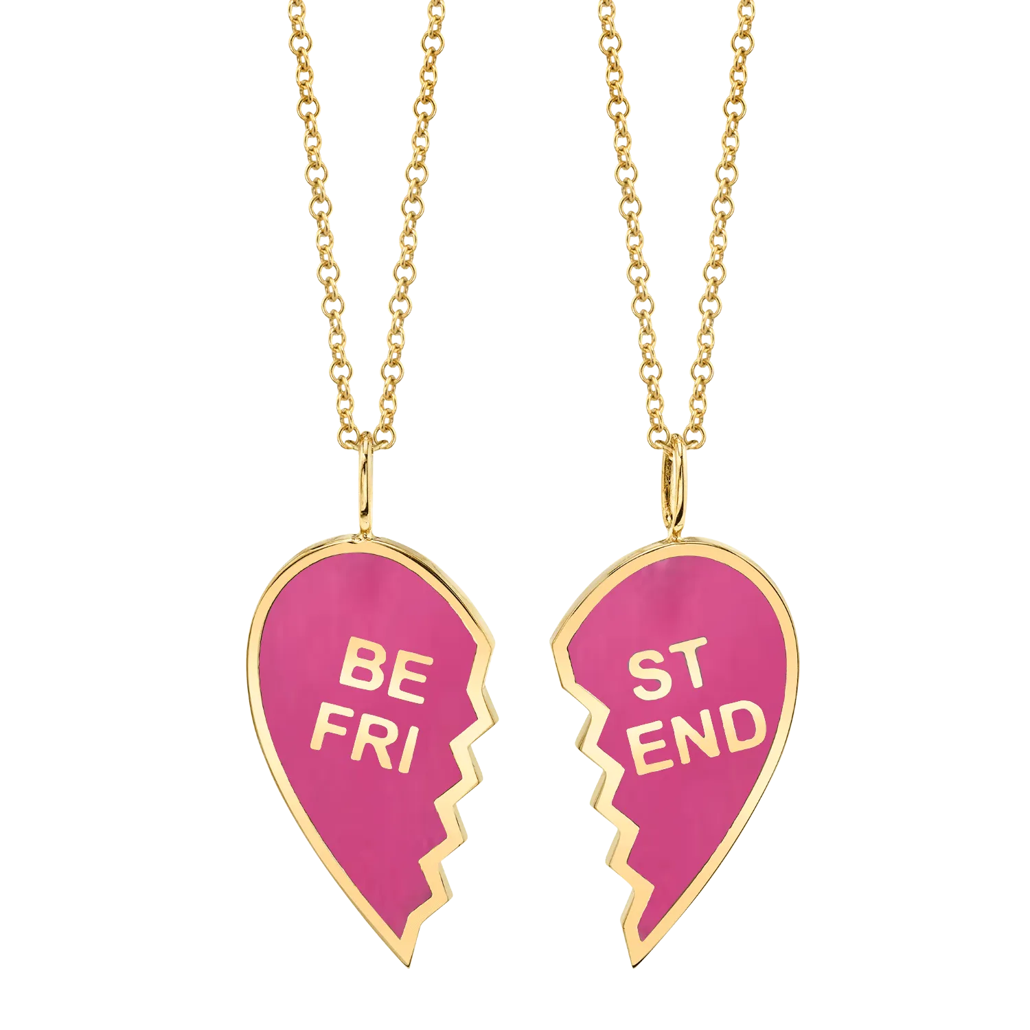 Enamel Best Friend Necklaces (Set of 2)