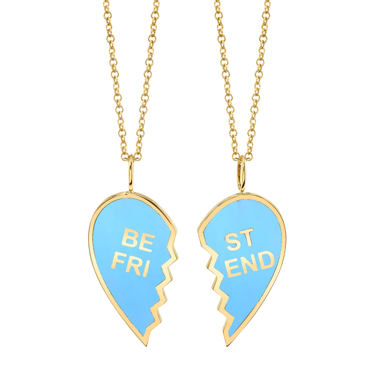 Enamel Best Friend Necklaces (Set of 2)