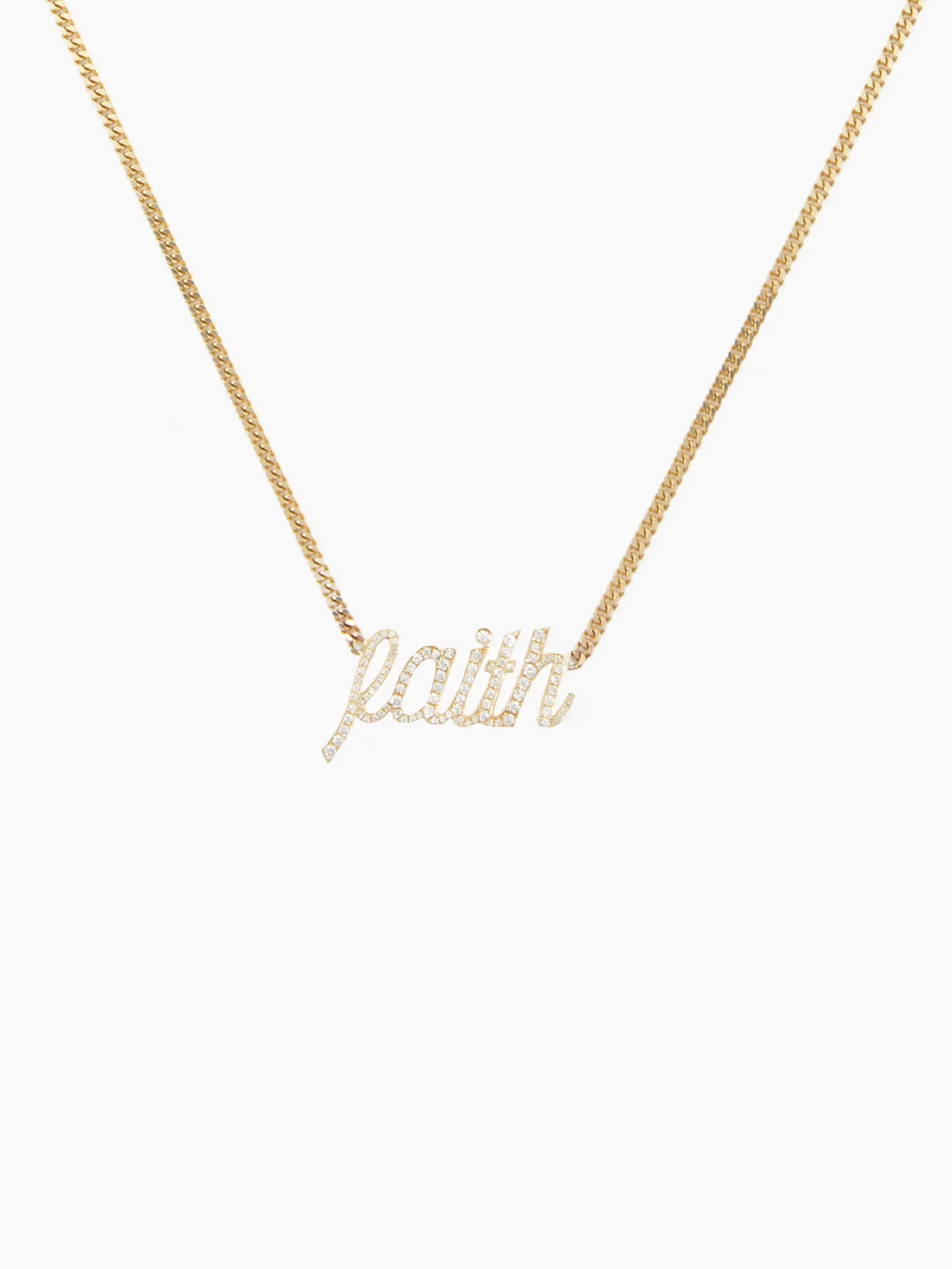 Faith Small La Firma Diamond Necklace