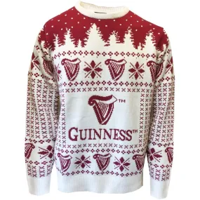 Guinness Men's Christmas Jumper Cream / Red