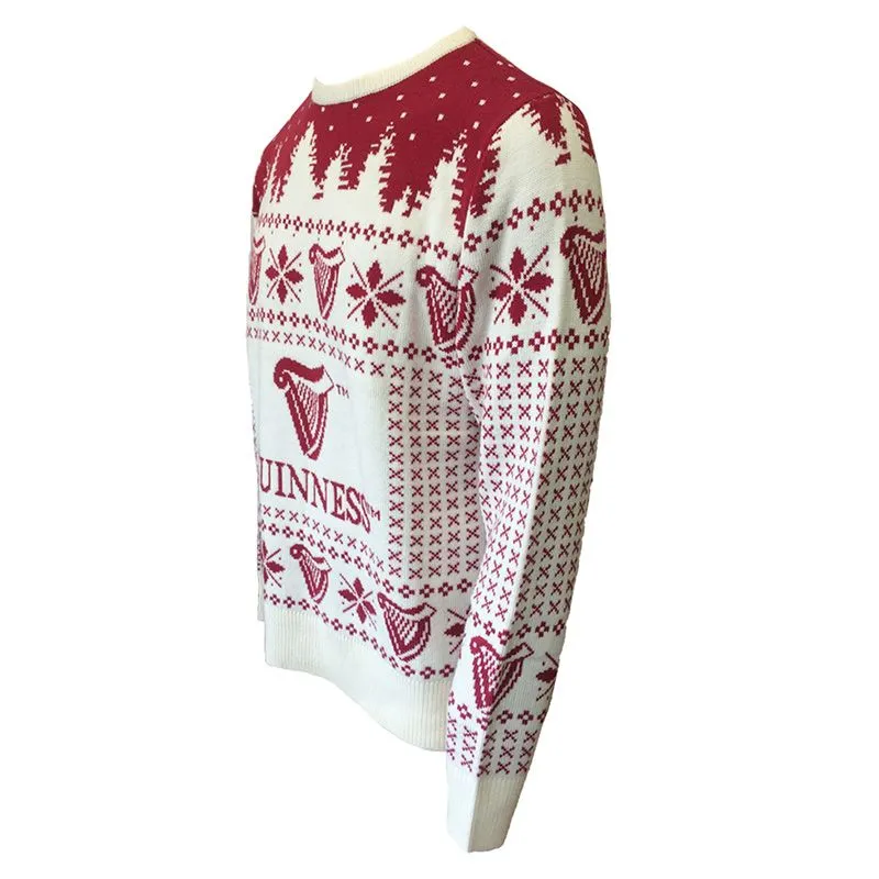 Guinness Men's Christmas Jumper Cream / Red