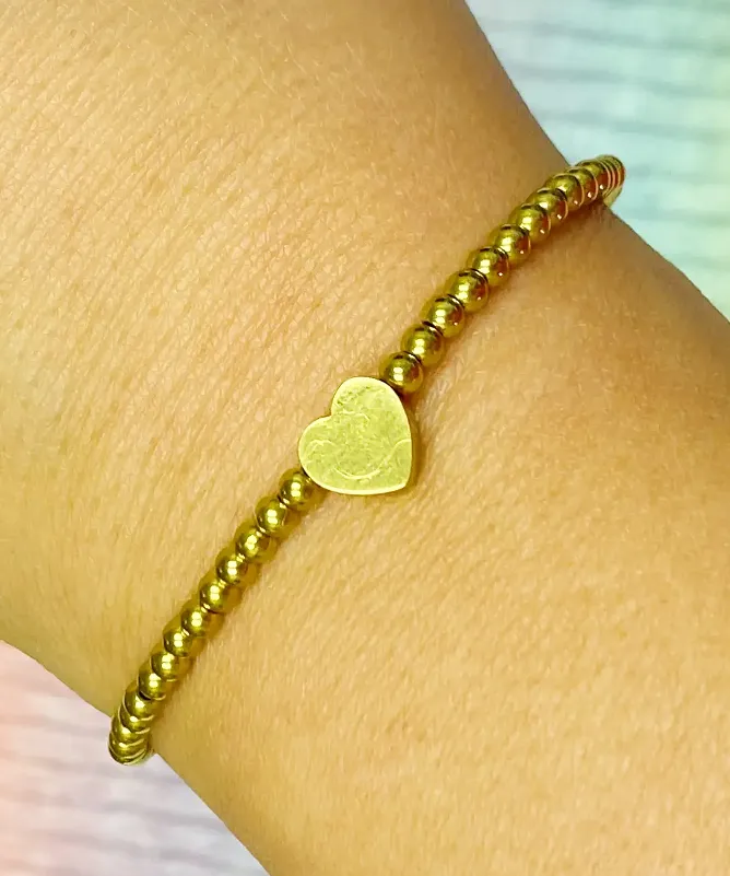 Heart Bracelet - Gold OR White/Gold