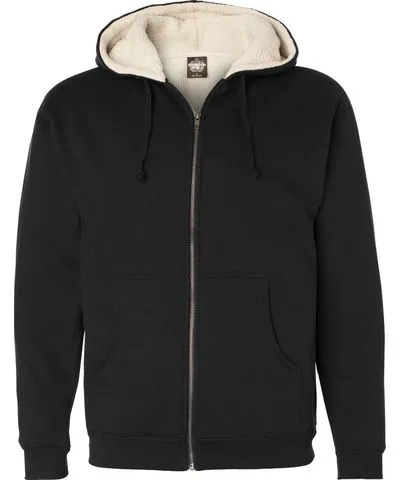 Independent Trading Co. Men's Sherpa-Lined Full-Zip Hooded Sweatshirt