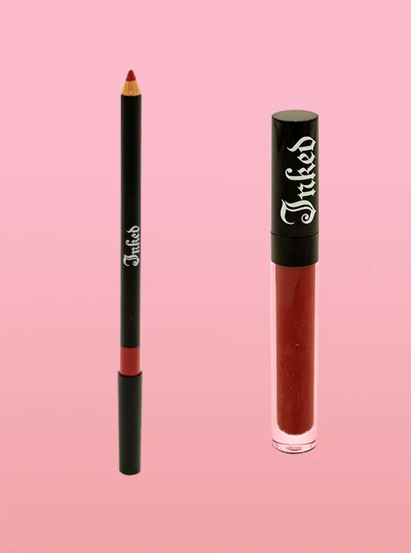 INKED Cosmetics: Valentine Lipstick and Liner Set