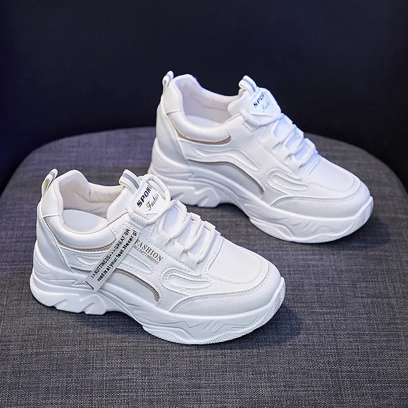 Inner height new white shoes for women