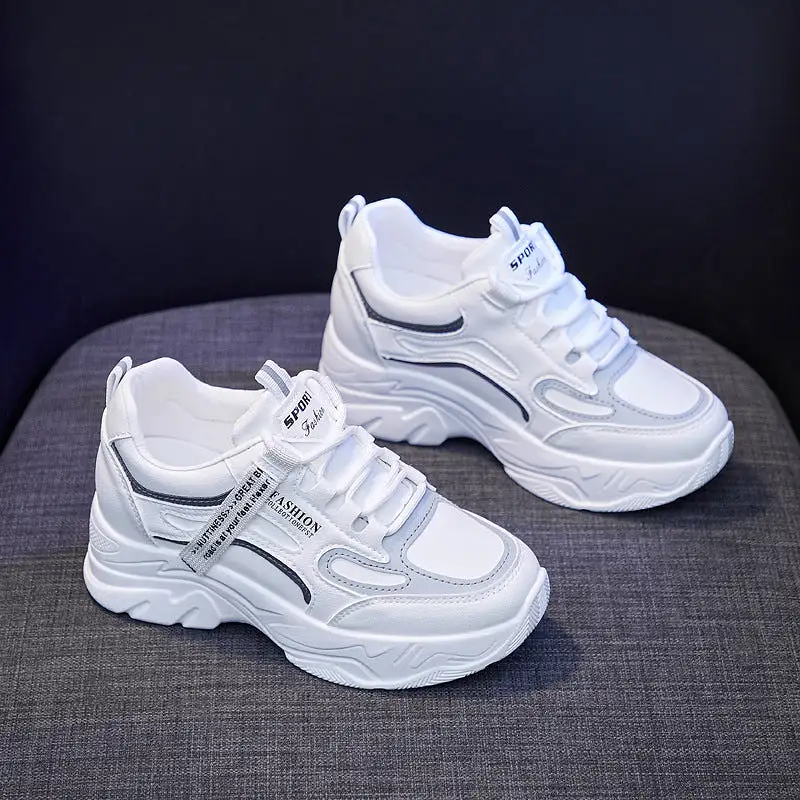 Inner height new white shoes for women