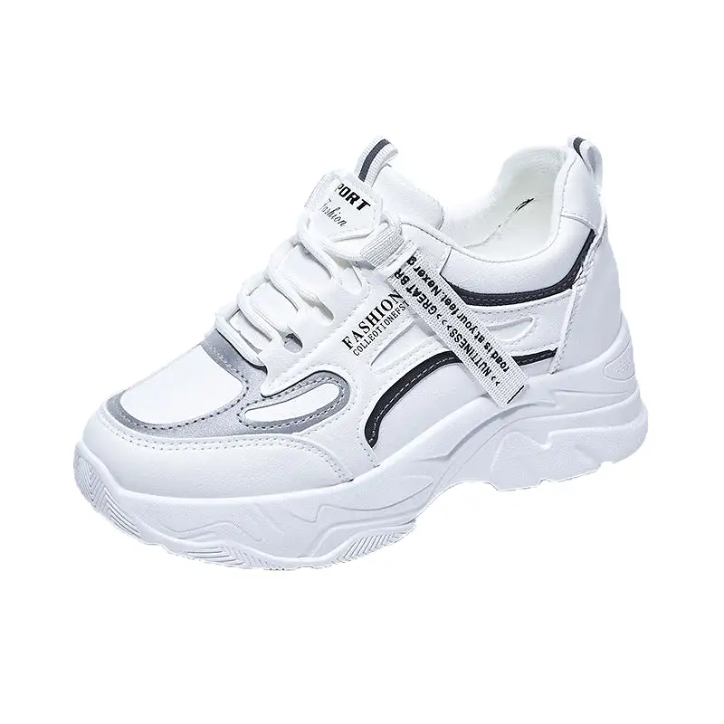 Inner height new white shoes for women