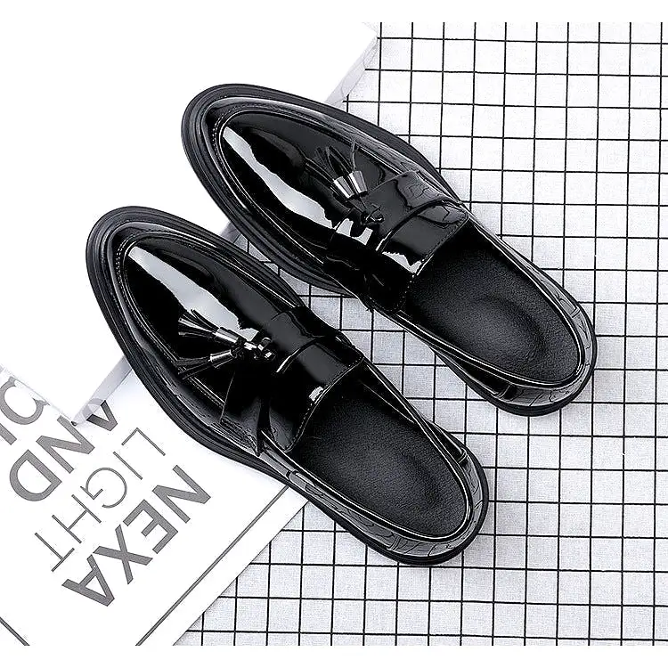 INSTOCK-Men's shoes summer all-match trending patent leather