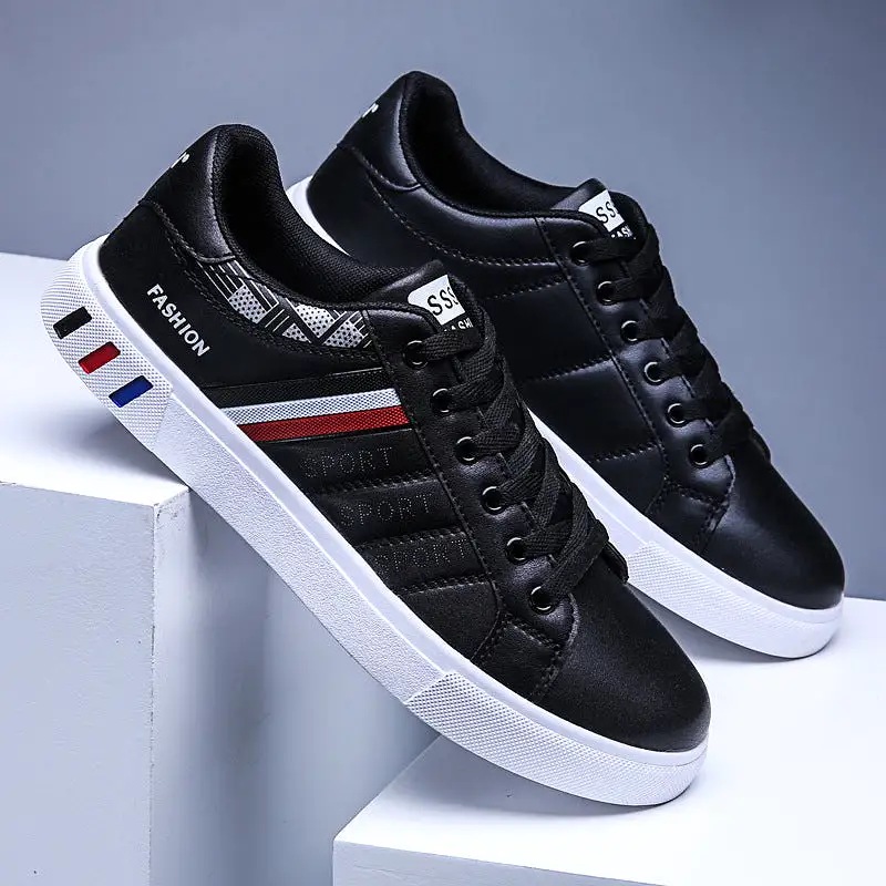 INSTOCK- autumn men's casual Korean style trendy white shoes