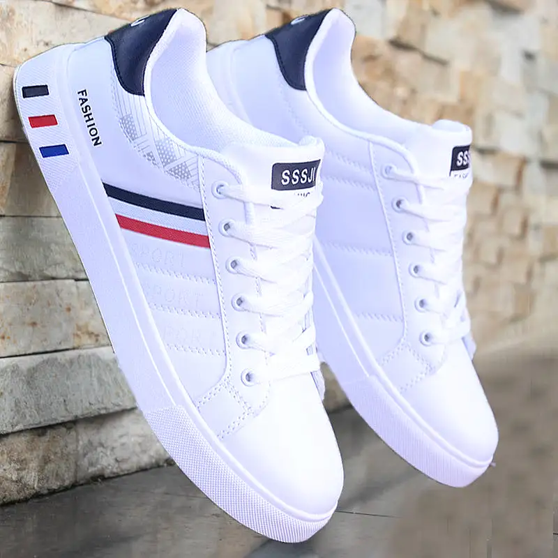 INSTOCK- autumn men's casual Korean style trendy white shoes