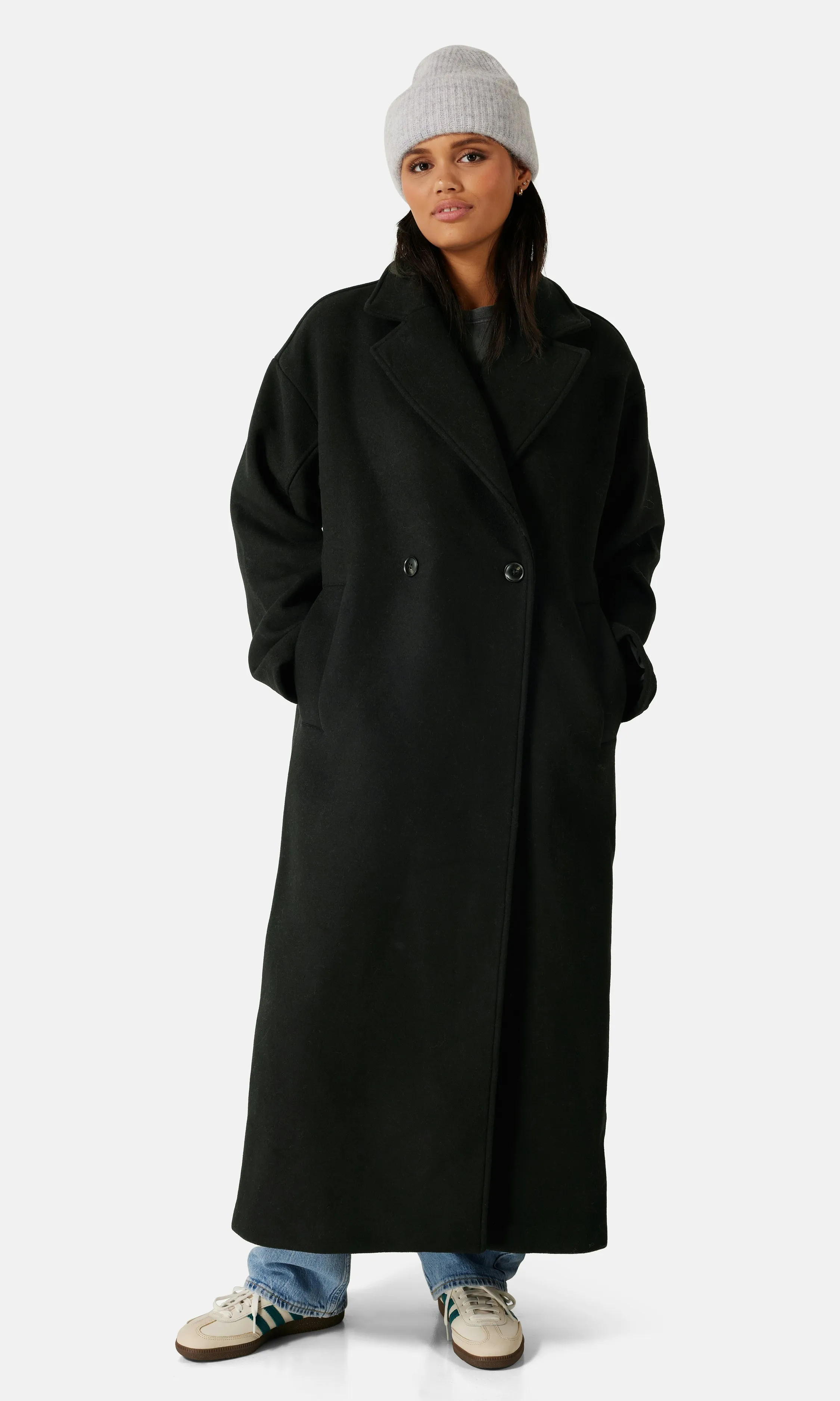 JUNKYARD Wool Blend Coat Black | Women | Junkyard