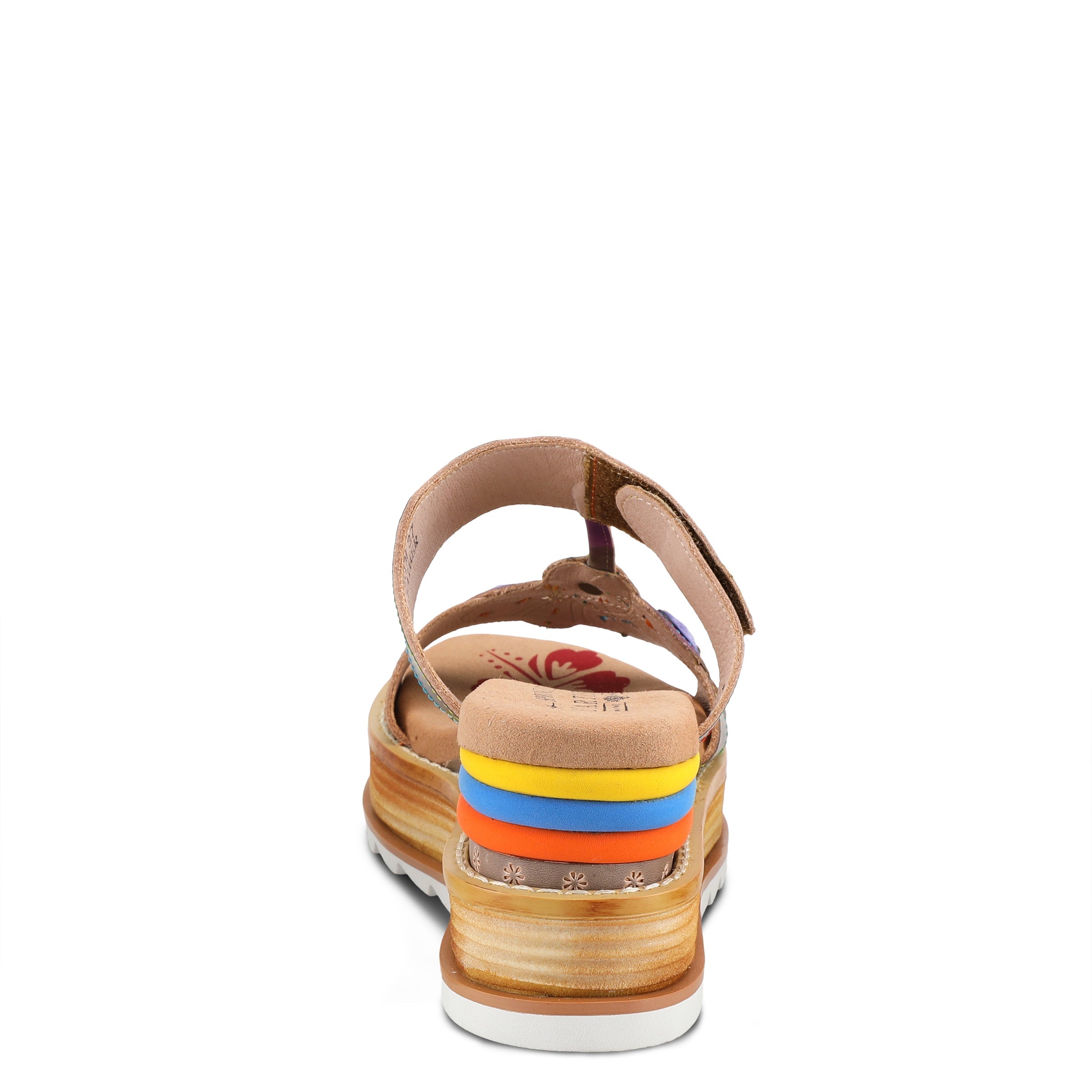 L'ARTISTE PEACOCK SLIDE SANDALS