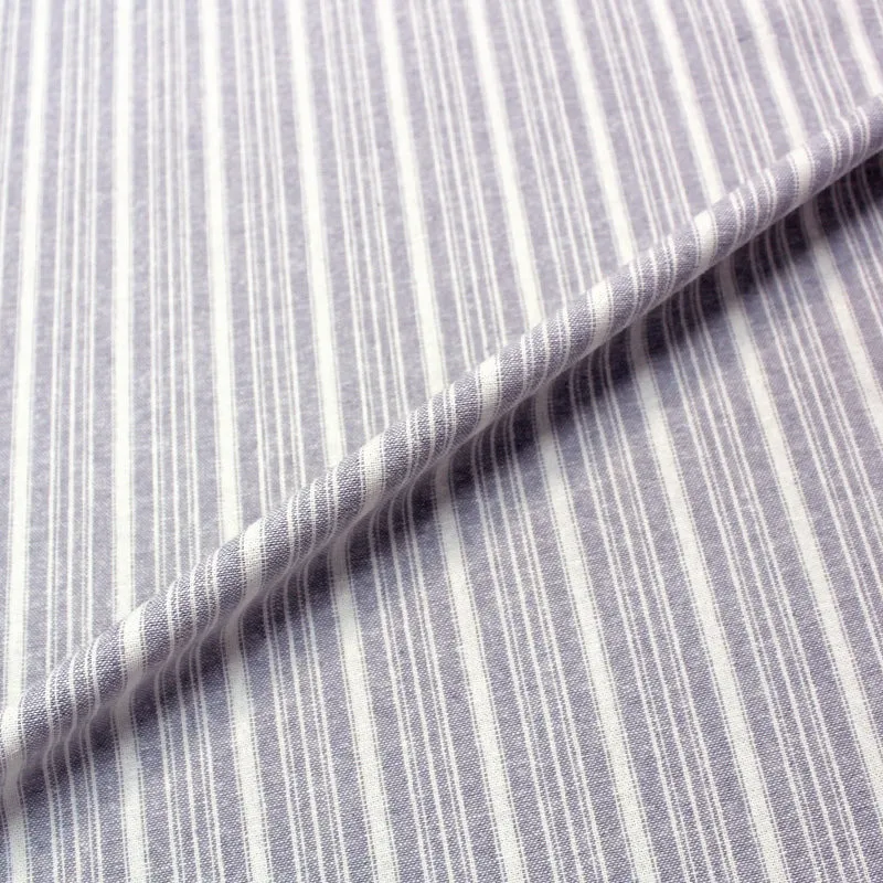 Linen and Cotton Mix - Stripe - Lavender