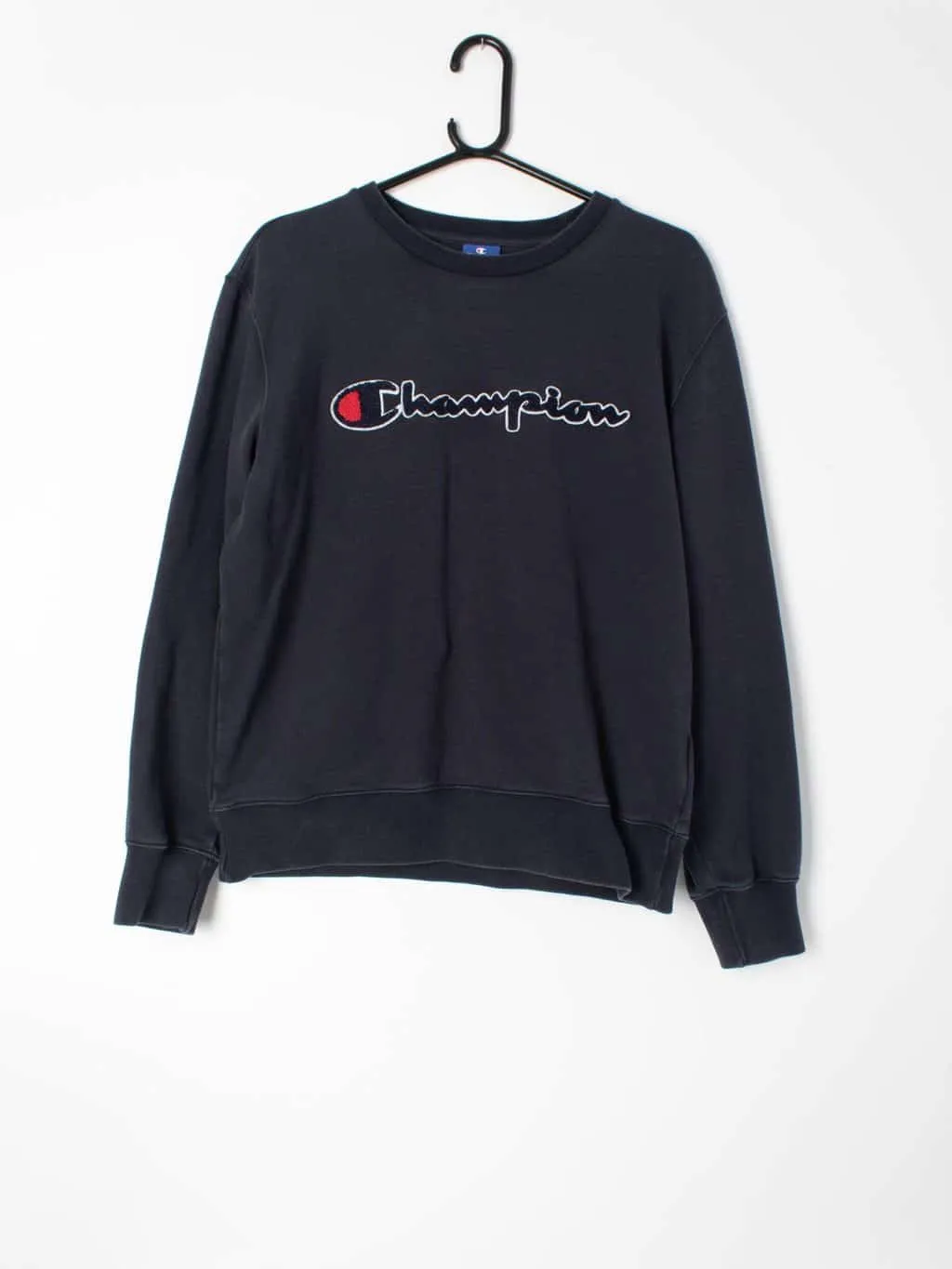 Mens Champion sweatshirt with towelling embroidery logo – M