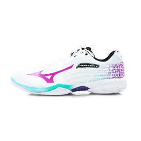 Mizuno Wave Claw 2 Badminton Shoes | White/Blue/Curacao