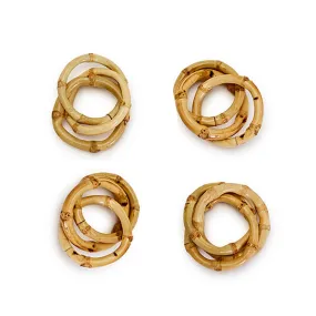 Natural Bamboo Napkin Rings Set