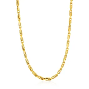 Necklace with Long Oval Links in 14k Yellow Goldrx98526-22-rx98526-22