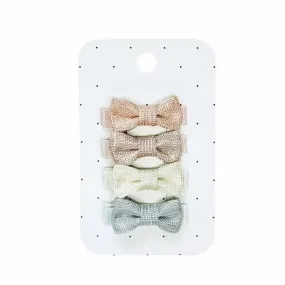 Nordic Shimmer Mini Bow Hair Clip