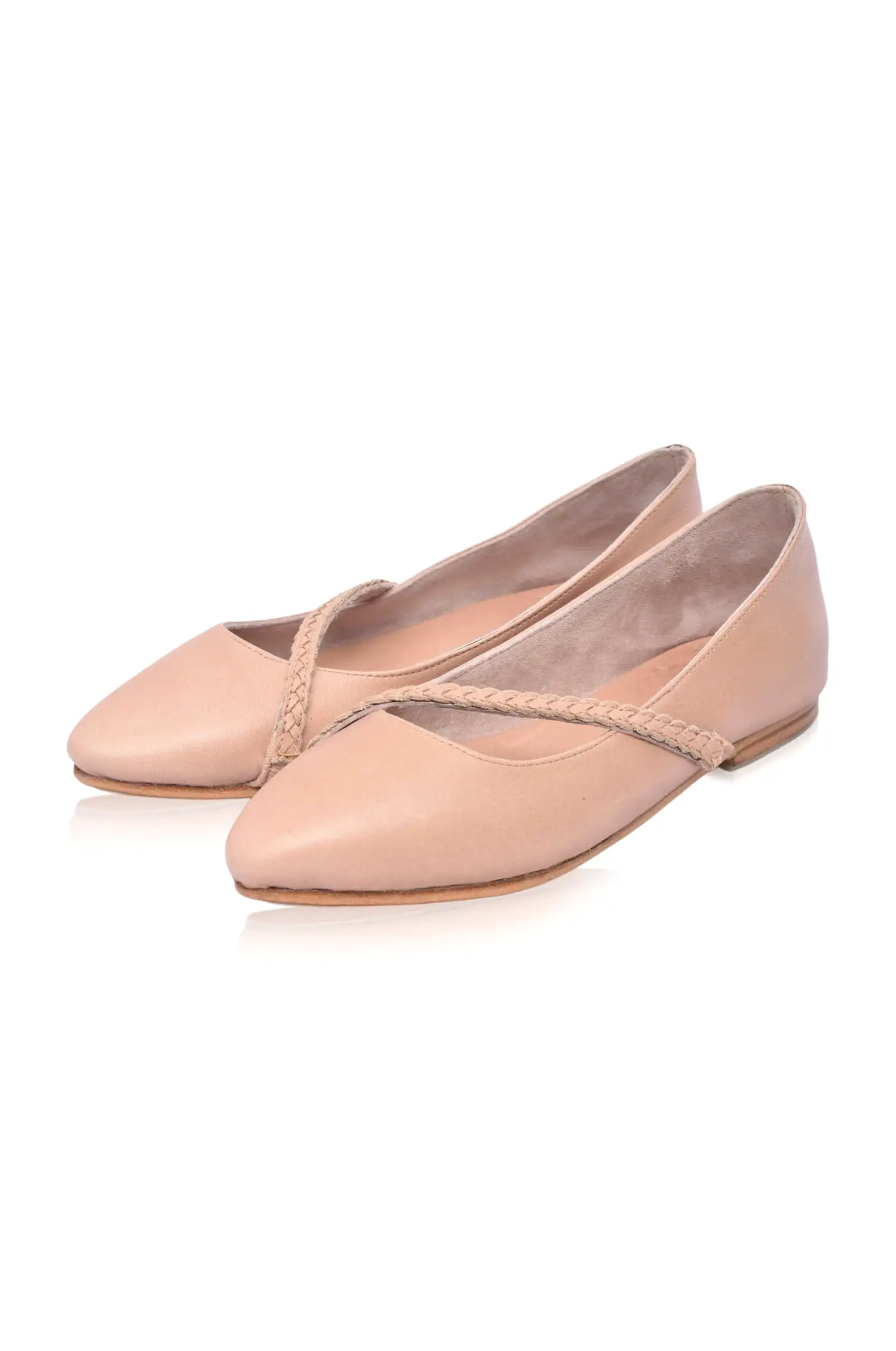 Orenda Elegant Leather Ballet Flats