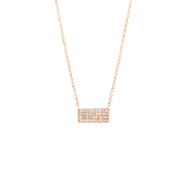 Pave Diamond Brick Necklace