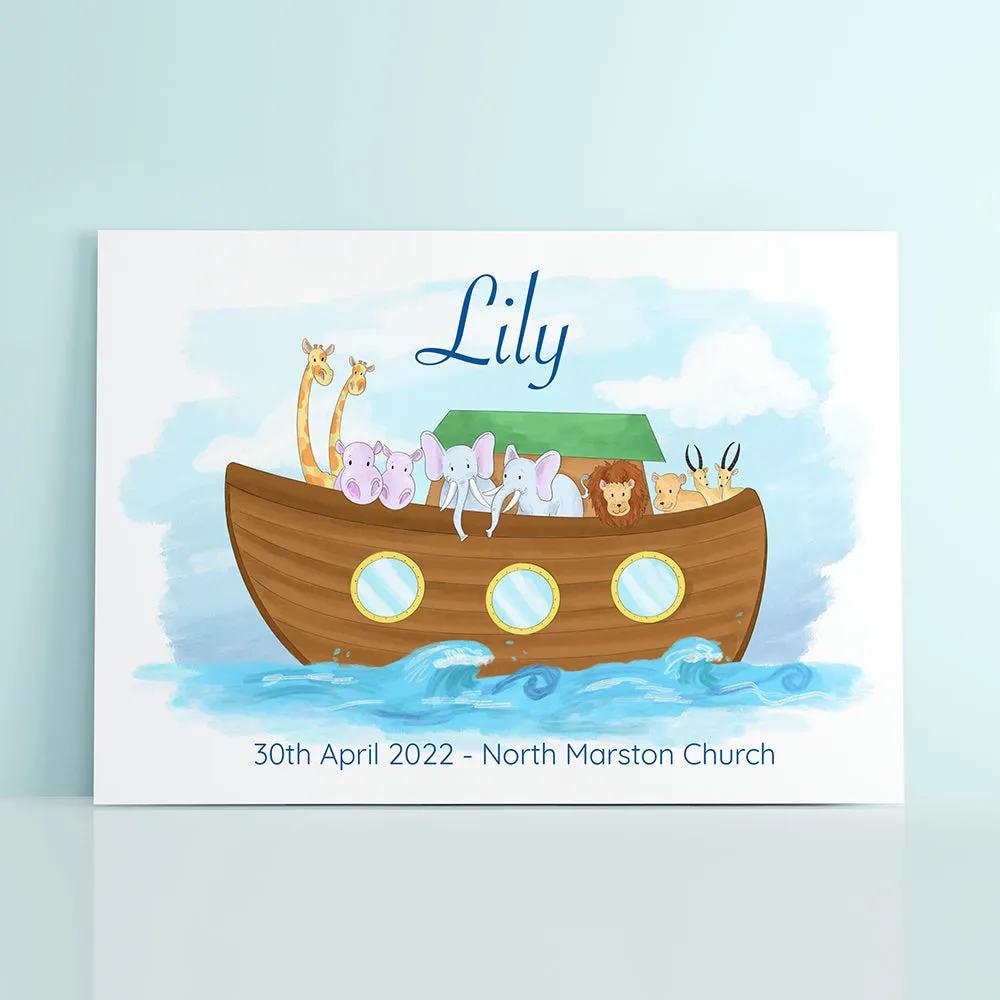 Personalised Noah's Ark Framed Print