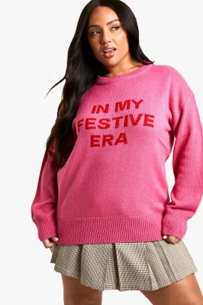 Plus In My Festive Era Christmas Oversized Sweater