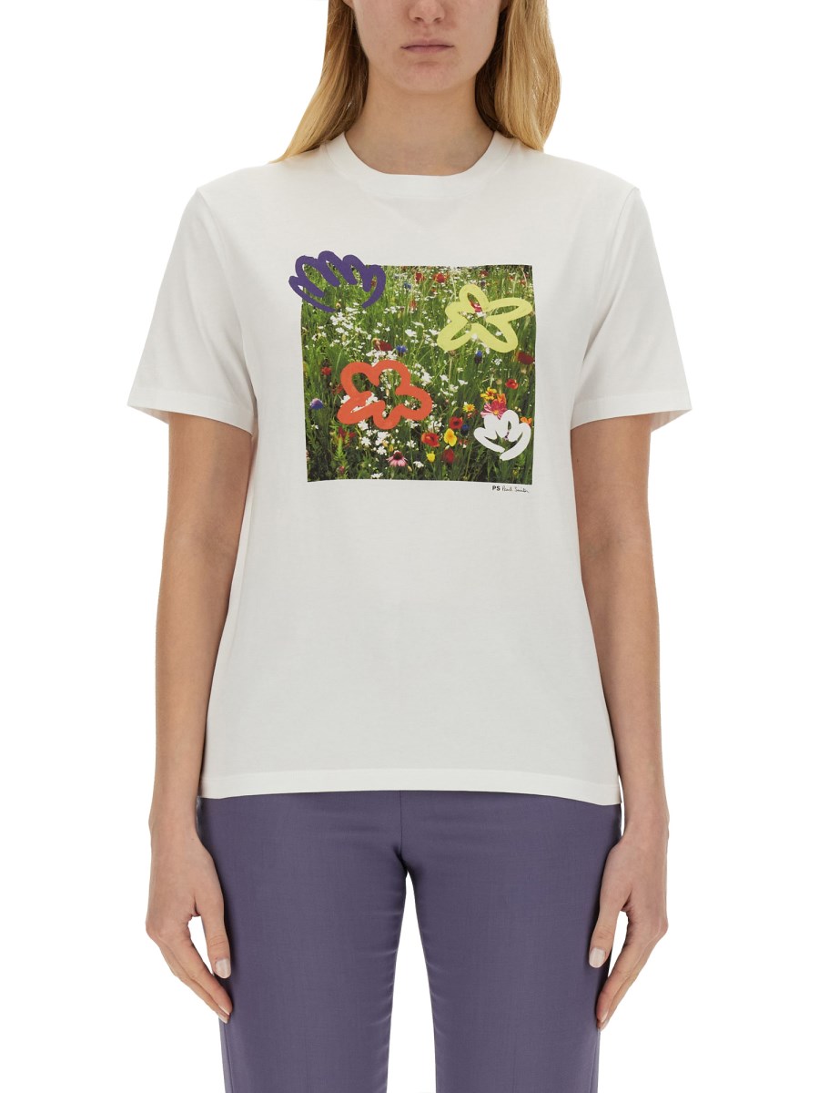 PS BY PAUL SMITH    WILDFLOWERS T-SHIRT