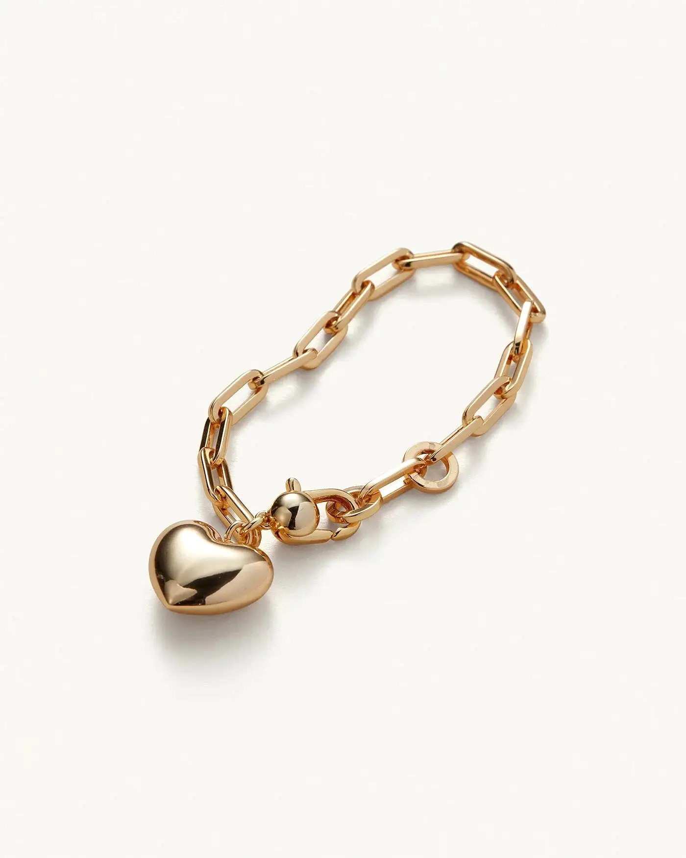 PUFFY HEART BRACELET (GOLD) - JENNY BIRD