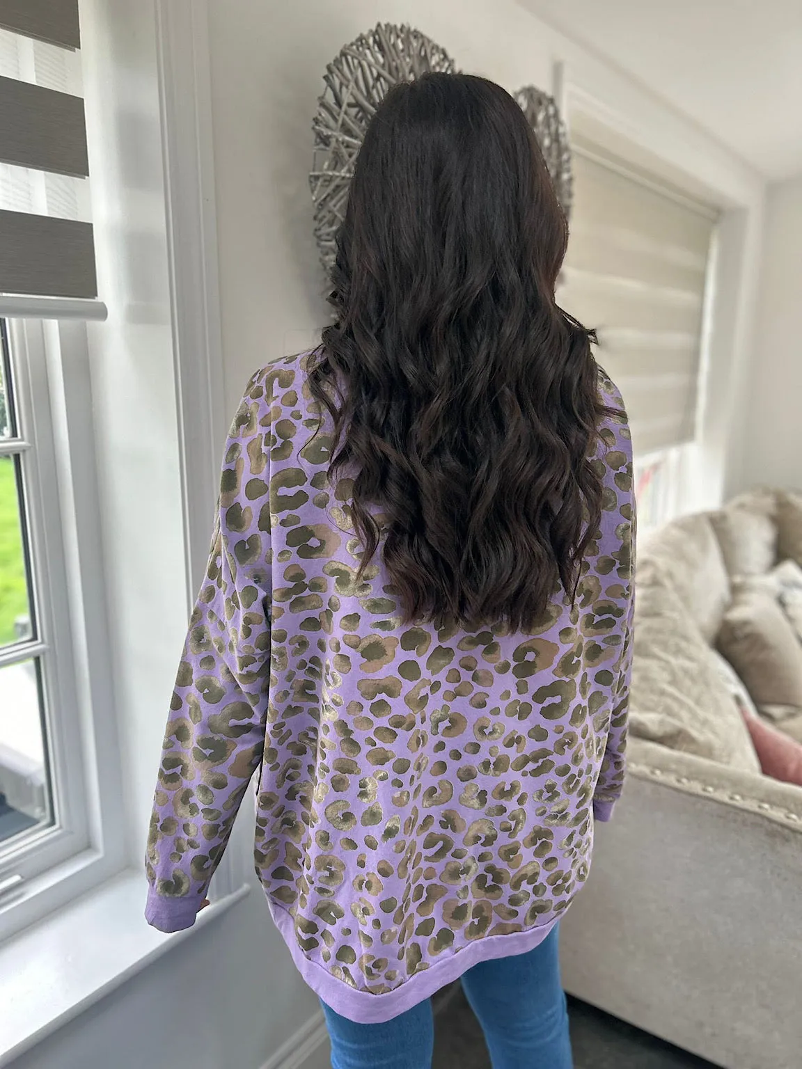 Purple Leopard Print Sweatshirt Kirsty