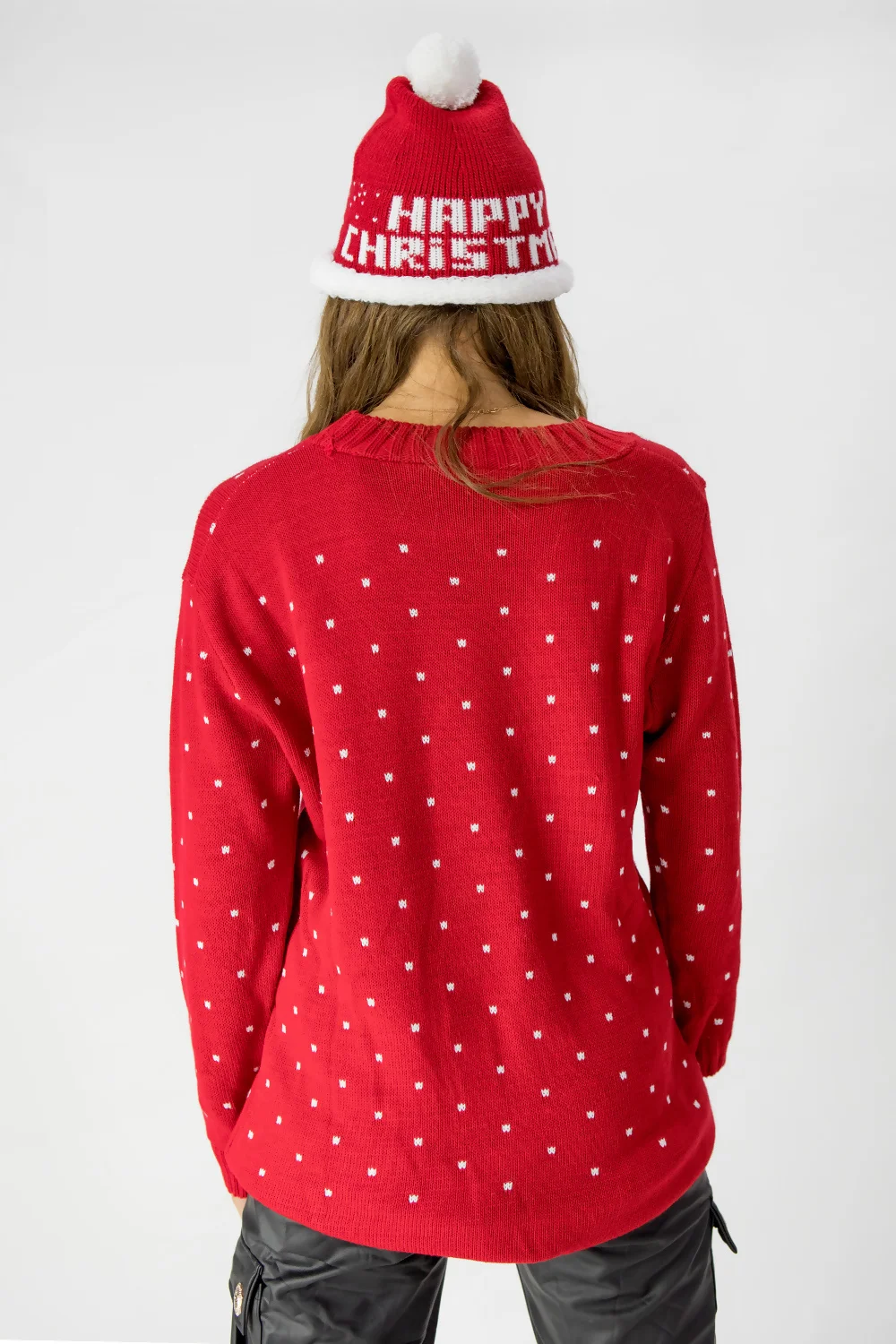 Red Pom Pom Christmas jumper