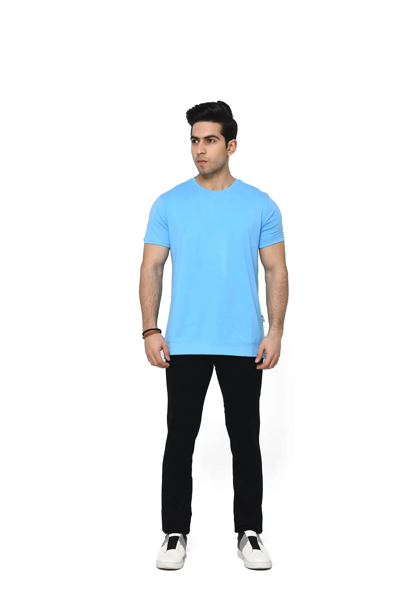 RELAXED FIT T-SHIRT WITH RIBBED HEM